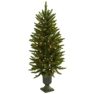 Artificial Christmas Trees | 4' Christmas Tree Urn & Clear Lights Artificial Christmas Trees Artificial Christmas Trees