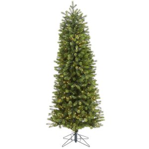 Artificial Christmas Trees | 6.5' Slim Colorado Mountain Spruce Artificial Christmas Tree Green Artificial Christmas Trees Artificial Christmas Trees