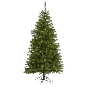 Artificial Christmas Trees | 6' Springfield Artificial Christmas Tree with 300 Warm Clear Lights and 596 Tips Green Artificial Christmas Trees Artificial Christmas Trees