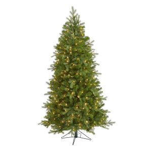 Artificial Christmas Trees | 6' Vienna Fir Artificial Christmas Tree with 400 Warm White Lights and 843 Bendable Branches Green Artificial Trees Artificial Christmas Trees