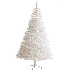 Artificial Christmas Trees | 7' White Artificial Christmas Tree with 1000 Bendable Branches White Artificial Christmas Trees Artificial Christmas Trees