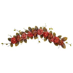 Artificial Garlands | 6' Fall Hydrangea and Berry Artificial Autumn Garland Artificial Garlands Artificial Garlands