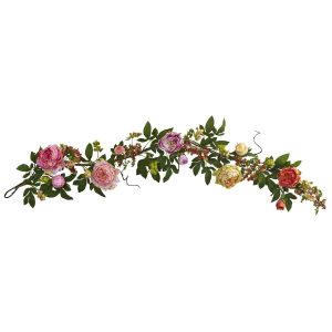 Artificial Garlands | 60'' Mixed Peony & Berry Garland Artificial Garlands Artificial Garlands