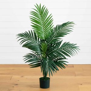 Artificial Palm Trees | 4′ Faux Kentia Palm Silk Tree Artificial Palm Trees Artificial Palm Trees