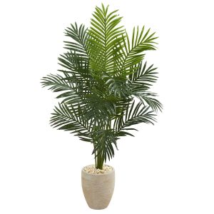 Artificial Palm Trees | 5.5' Paradise Artificial Palm Tree in Sand Colored Planter Artificial Palm Trees Artificial Palm Trees