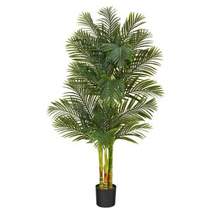 Artificial Palm Trees | 6’ Triple Stalk Golden Cane Artificial Palm Tree Artificial Palm Trees Artificial Palm Trees