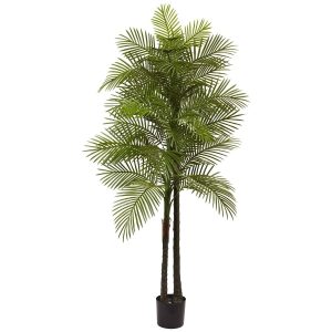 Artificial Palm Trees | 7’ Double Robellini Palm Tree UV Resistant (Indoor/Outdoor) Artificial Palm Trees Artificial Palm Trees