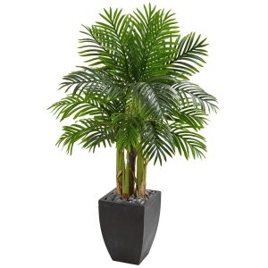 Artificial Palm Trees | Kentia Palm Artificial Tree in Black Planter Artificial Palm Trees Artificial Palm Trees