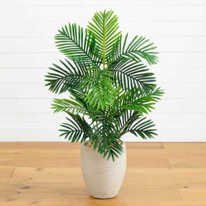 Artificial Palm Trees | Paradise Palm Artificial Tree in Sand Colored Planter Artificial Palm Trees Artificial Palm Trees