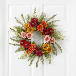 Artificial Wreaths | 20" Mixed Flower Wreath" Artificial Wreaths Artificial Wreaths