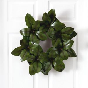 Artificial Wreaths | 22" Magnolia Leaf Artificial Wreath Artificial Wreaths Artificial Wreaths