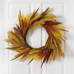 Artificial Wreaths | 25" Sorghum Harvest Artificial Wreath Artificial Wreaths Artificial Wreaths