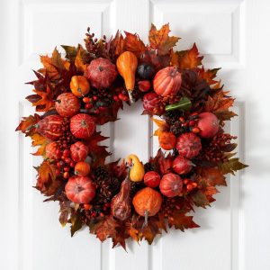 Artificial Wreaths | 28" Harvest Wreath" Artificial Wreaths Artificial Wreaths