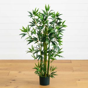 Bamboo Trees | 4′ Bamboo Silk Plant Artificial Trees Bamboo Trees