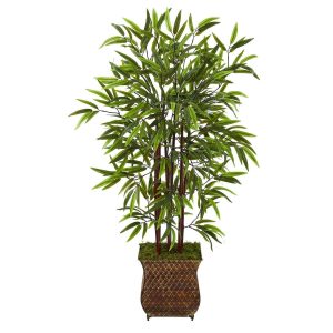 Bamboo Trees | 44" Bamboo Artificial Tree in Metal Planter Artificial Trees Bamboo Trees