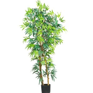 Bamboo Trees | 5′ Fancy Style Bamboo Silk Tree Artificial Trees Bamboo Trees