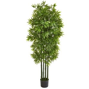 Bamboo Trees | 64" Bamboo Artificial Tree with Green Trunks UV Resistant (Indoor/Outdoor) Artificial Trees Bamboo Trees