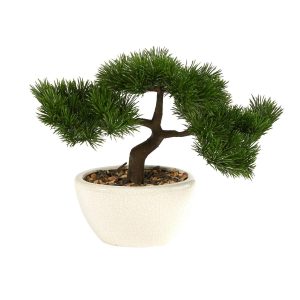 Bonsai Trees | 10" Cedar Bonsai Artificial Tree in Decorative Planter Artificial Trees Bonsai Trees