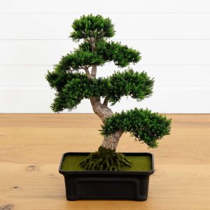 Bonsai Trees | Cedar Bonsai 24" Silk Plant" Artificial Trees Bonsai Trees