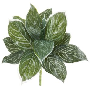 Bushes | 21" Silver Aglonema Artificial Plant (Real Touch) (Set of 6) Artificial Plants Bushes