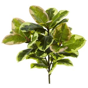 Bushes | 23" Rubber Leaf Artificial Plant (Real Touch) (Set of 3) Artificial Plants Bushes