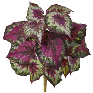 Bushes | Wax Begonia Bush (Set of 6) Artificial Plants Bushes