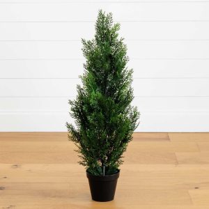 Cedar Trees | 3’ Mini Cedar Pine Tree (Indoor/Outdoor) Artificial Trees Cedar Trees