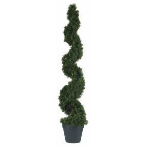 Cedar Trees | 4' Cedar Spiral Silk Tree (In-door/Out-door) Artificial Trees Cedar Trees