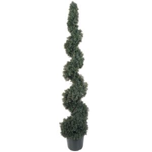 Cedar Trees | 5' Cedar Spiral Silk Tree (In-door/Out-door) Artificial Trees Cedar Trees