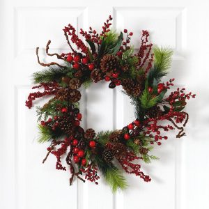 Christmas Wreaths & Garlands | 24" Assorted Berry Wreath Artificial Wreaths Artificial Wreaths