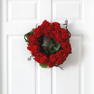 Christmas Wreaths & Garlands | 17" Geranium Wreath Artificial Wreaths Artificial Wreaths