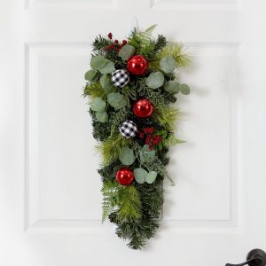 Christmas Wreaths & Garlands | 26" Holiday Christmas Greenery Ornament Artificial Swag Christmas Wreaths & Garlands Christmas Wreaths & Garlands