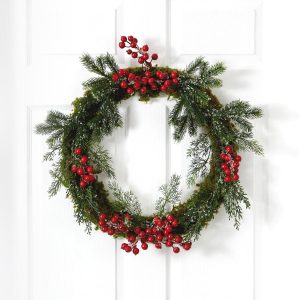 Christmas Wreaths & Garlands | 20" Iced Pine and Berries Artificial Christmas Wreath Christmas Wreaths & Garlands Christmas Wreaths & Garlands