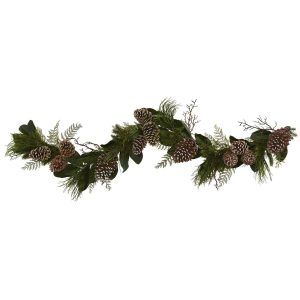 Christmas Wreaths & Garlands | 6' Pine Cone and Pine Artificial Garland Artificial Garlands Artificial Garlands