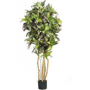 Croton Trees | 5' Croton Silk Tree Artificial Trees Croton Trees