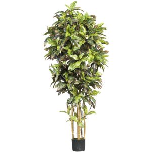 Croton Trees | 6' Croton Silk Tree Artificial Trees Croton Trees