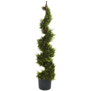 Cypress Trees | 4′ Cypress Spirial Silk Tree Artificial Trees Cypress Trees