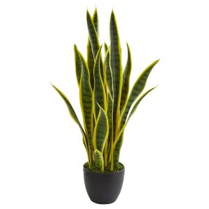 Desk Plants | 20" Sansevieria Artificial Plant Artificial Plants Desk Plants