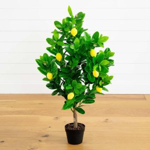 Desk Plants | 3' Lemon Artificial Tree Artificial Plants Desk Plants