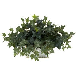 Desk Plants | Ivy White Wash Planter Silk Plant Artificial Plants Desk Plants