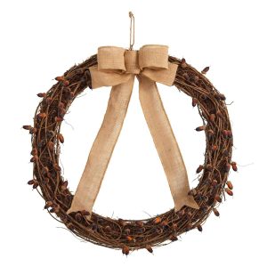 Fall Wreaths & Garlands | 30" Fall Acorn and Decorative Bow Autumn Wreath Fall Wreaths & Garlands Fall Wreaths & Garlands