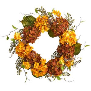 Fall Wreaths & Garlands | 24" Fall Hydrangea Artificial Autumn Wreath Artificial Wreaths Artificial Wreaths