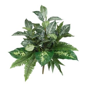 Ferns | 25" Mix Greens Artificial Plant (Set of 2) Artificial Plants Ferns