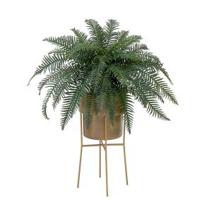 Ferns | 34" Artificial River Fern Plant in Metal Planter with Stand DIY KIT Artificial Plants Ferns