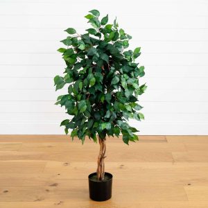 Ficus Trees | 4′ Ficus Auriculata Artificial Silk Tree Artificial Trees Ficus Trees