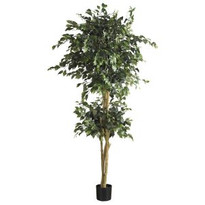 Ficus Trees | 6' Double Ball Ficus Silk Tree Artificial Trees Ficus Trees