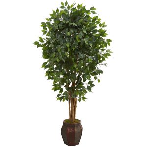 Ficus Trees | 6' Ficus Artificial Tree in Decorative Planter Artificial Trees Ficus Trees