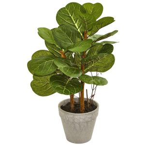 Fiddle Leaf Fig Trees | 22" Fiddle Leaf Artificial Plant Artificial Plants Desk Plants