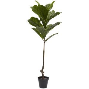 Fiddle Leaf Fig Trees | 4’ Fiddle Leaf Tree UV Resistant (Indoor/Outdoor) Artificial Trees Fiddle Leaf Fig Trees