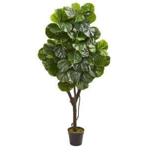 Fiddle Leaf Fig Trees | 5' Fiddle Leaf Fig Artificial Tree Artificial Trees Fiddle Leaf Fig Trees